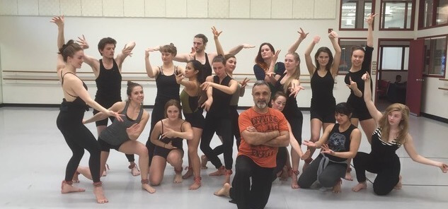 Roger Sinha with SCD students in 2015